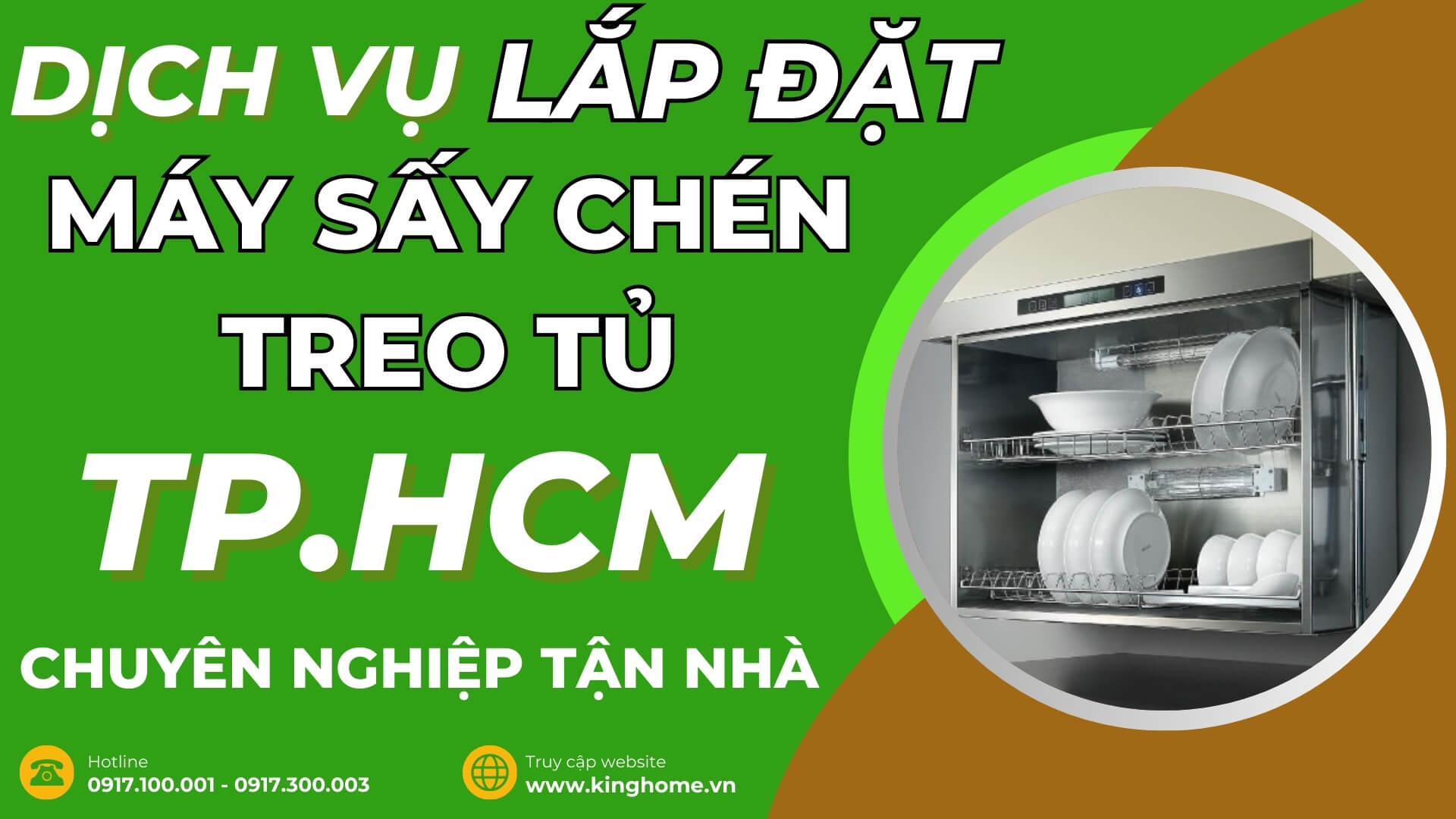 Dịch vụ lắp đặt máy sấy chén treo tủ ở đâu tại TPHCM chuyên nghiệp tận nhà