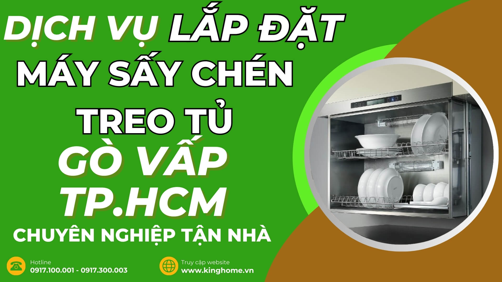 Dịch vụ lắp đặt máy sấy chén treo tủ ở đâu tại Quận Gò Vấp TPHCM chuyên nghiệp tận nhà