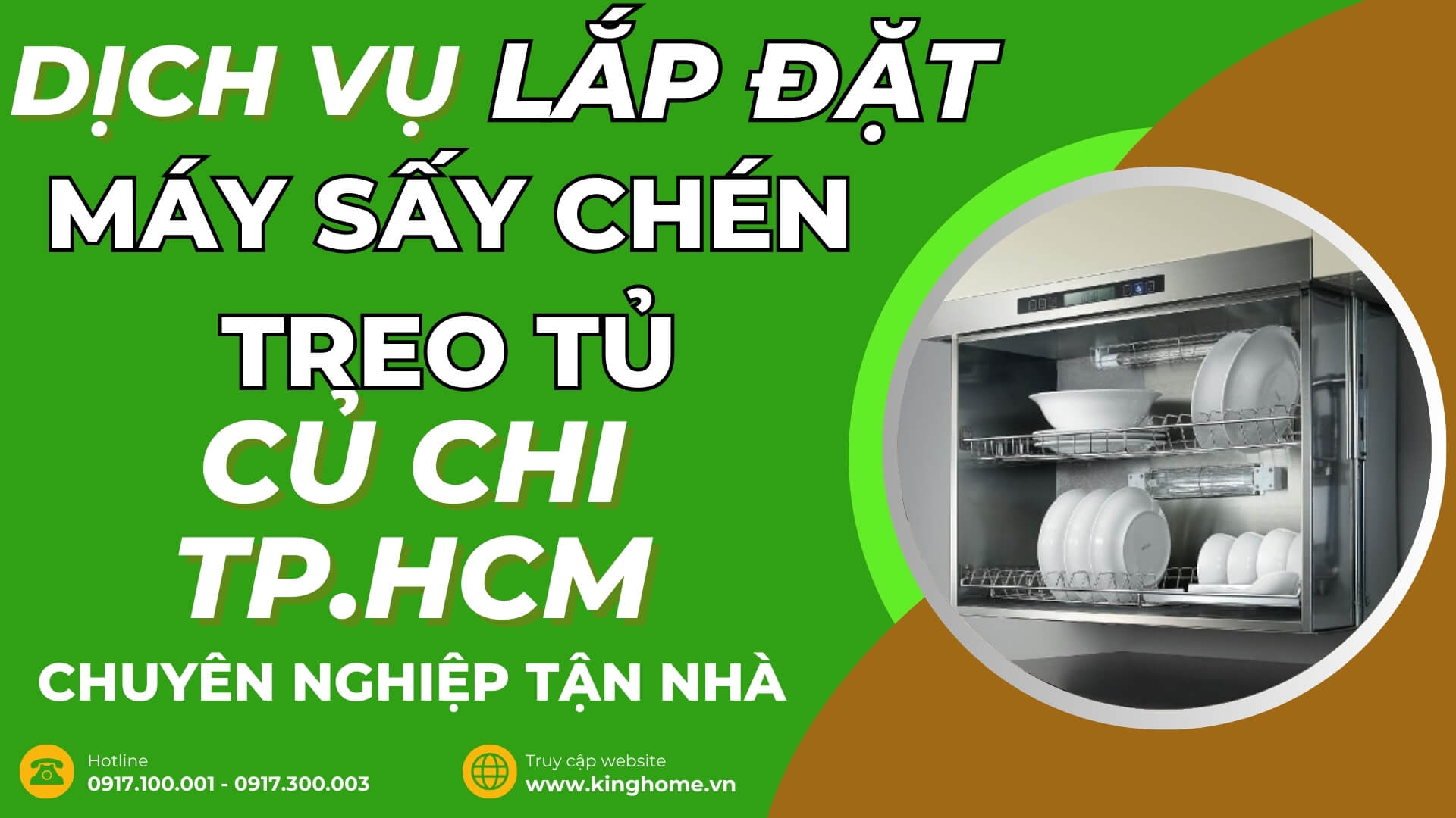 Dịch vụ lắp đặt máy sấy chén treo tủ ở đâu tại Củ Chi TPHCM chuyên nghiệp tận nhà