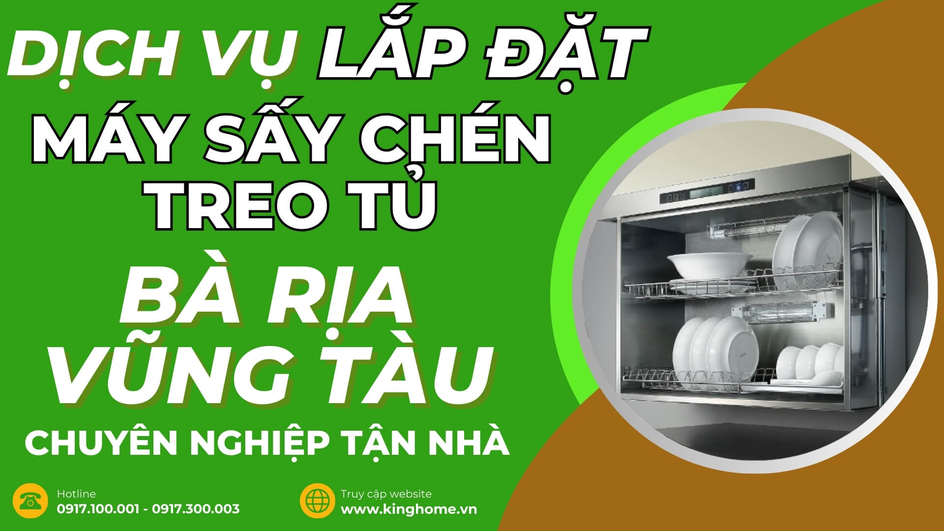 Dịch vụ lắp đặt máy sấy chén treo tủ ở đâu tại Bà Rịa - Vũng Tàu chuyên nghiệp tận nhà