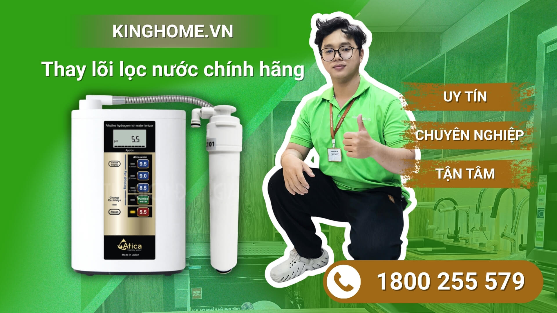 Dịch vụ thay lõi lọc nước Atica