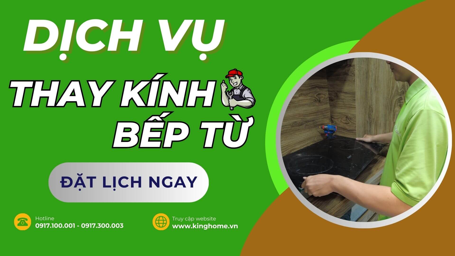 Dịch vụ thay kính bếp từ