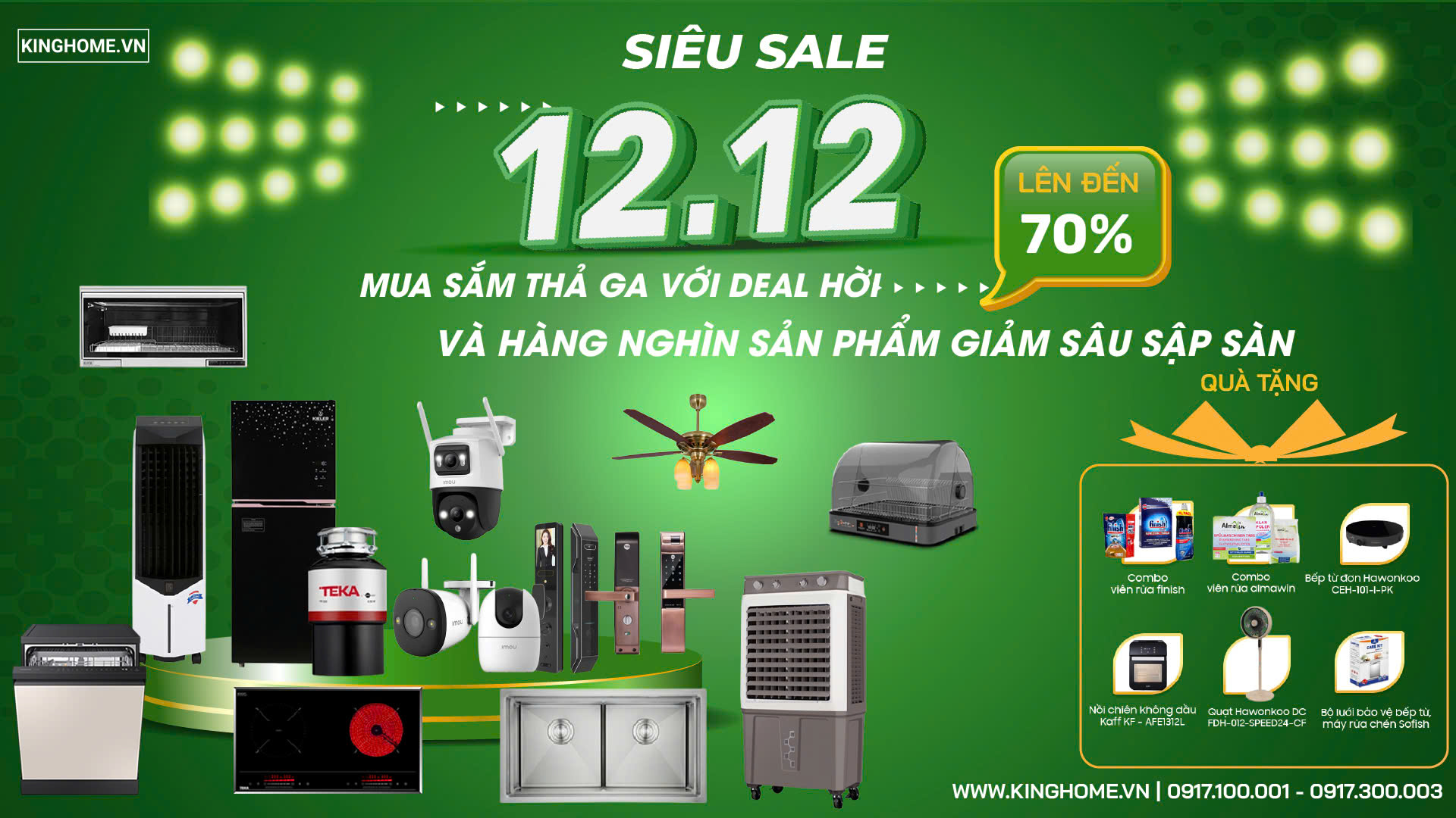 SIÊU SALE 12.12 KHỦNG NHẤT NĂM - MUA SẮM THẢ GA tại KingHome.vn